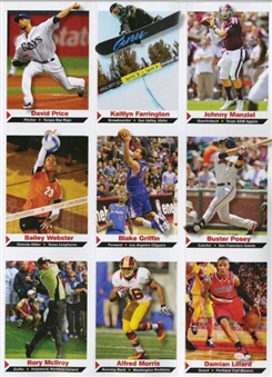 Lot of (500) Uncut Sports Illustrated For Kids Card Sheets With Johnny Manziel & Damian Lillard Rookie Cards